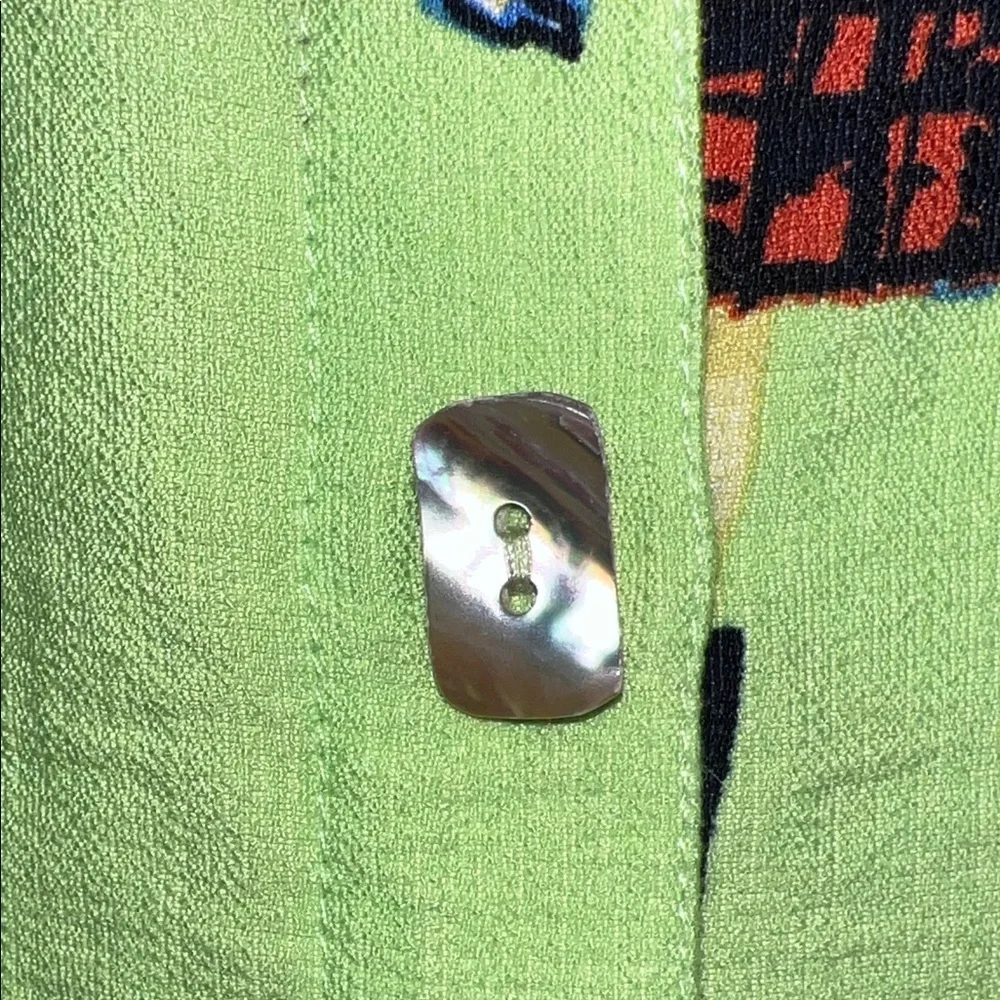 John Mark Green Button Down Shirt with Colorful Dog Print PS